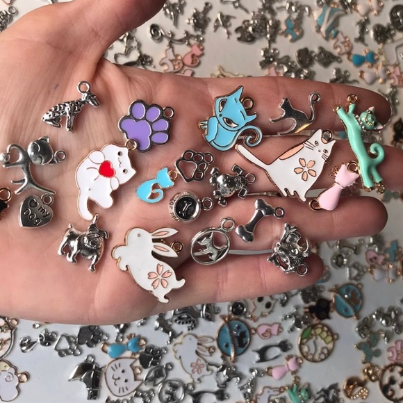 56 PET & Animal CHARMS  Bracelets Keychains Jump Rings DIY Jewelry Making Bundle - Picture 5 of 13